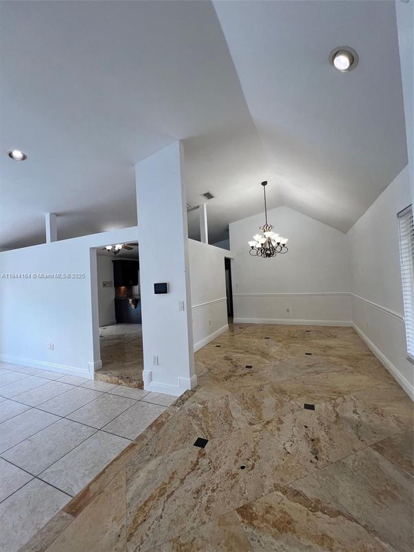Chandelier, Empty room, Interior, Recessed Lighting