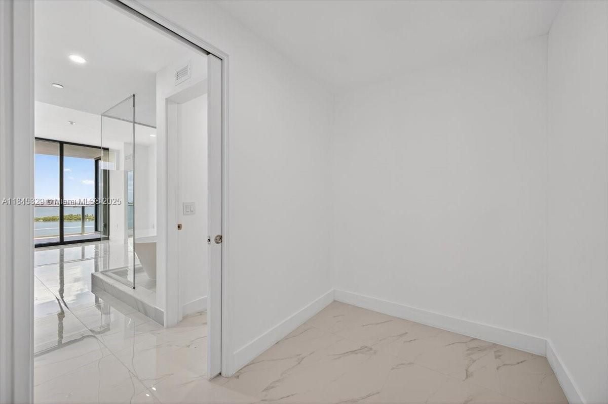 Empty room, Interior, Marble, Recessed Lighting, Water
