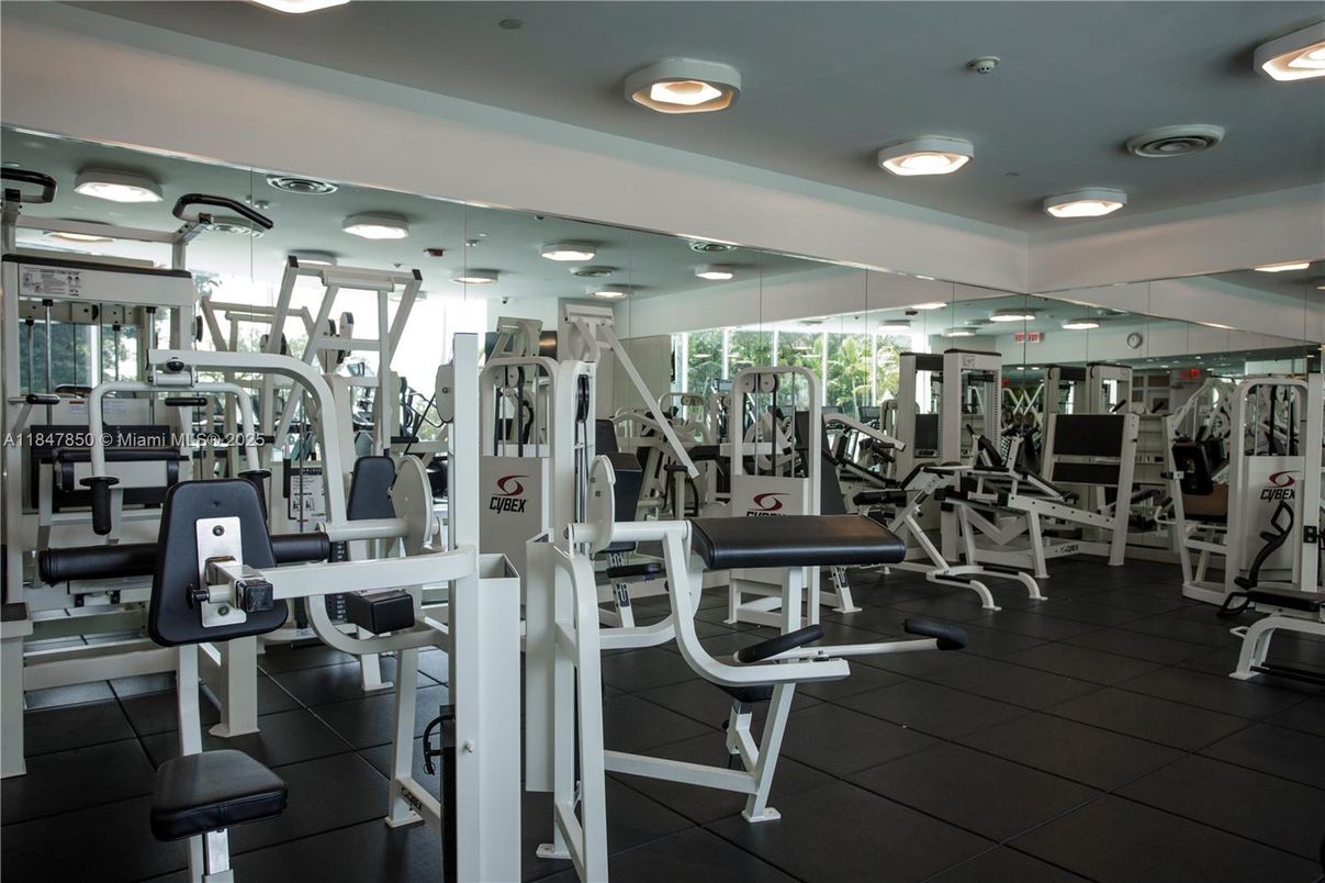 Fitness Equipment, Gym, Interior, Recessed Lighting