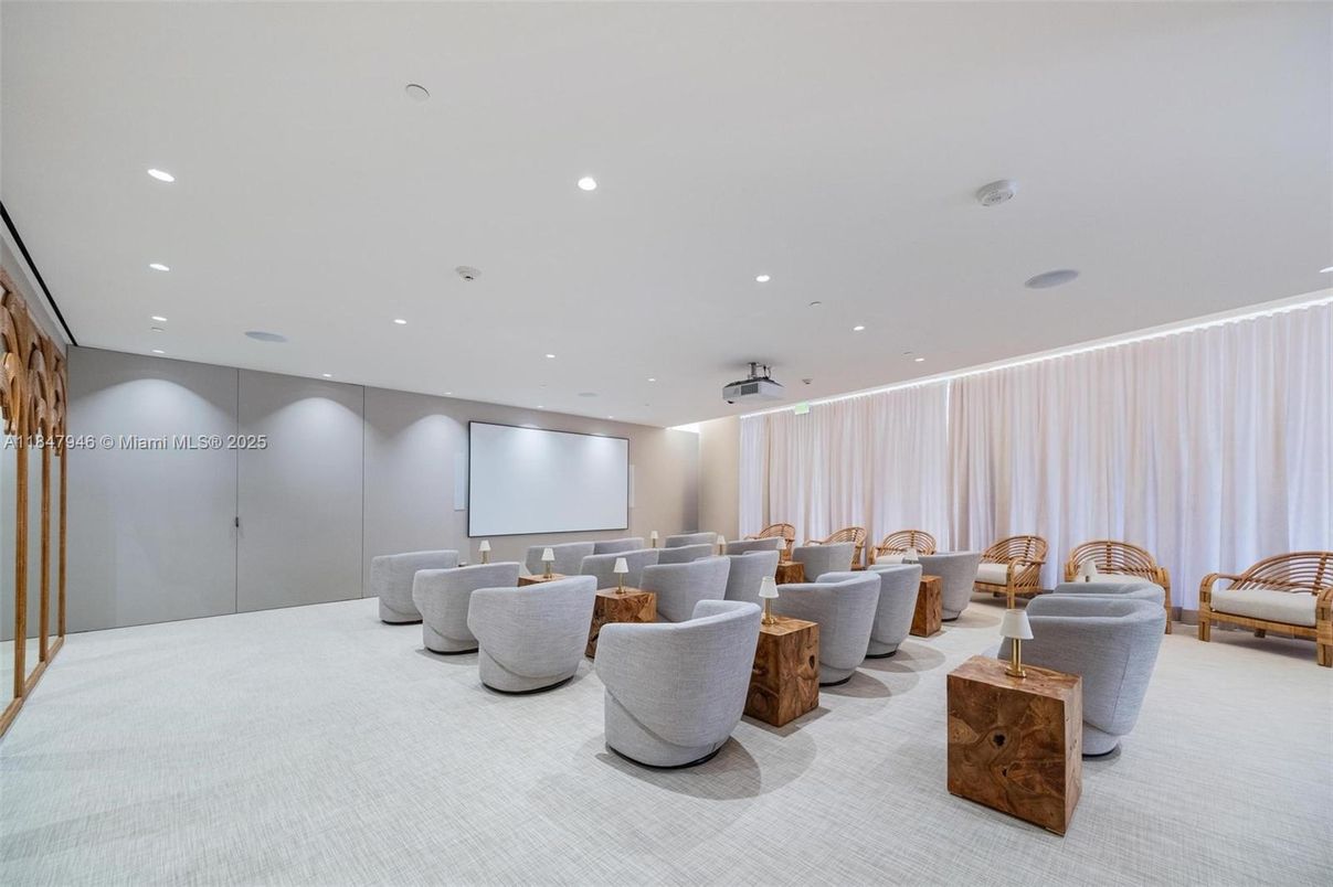 Interior, Projection Screen, Recessed Lighting, Theatre Room