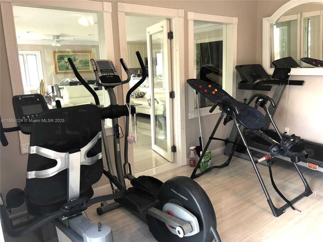 Fitness Equipment, Interior, Wood Texture Flooring