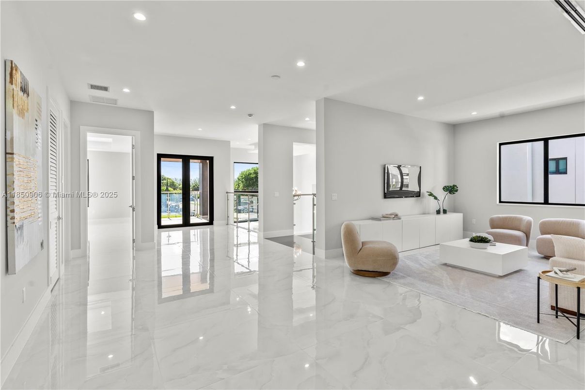 Interior, Living room, Marble, Recessed Lighting