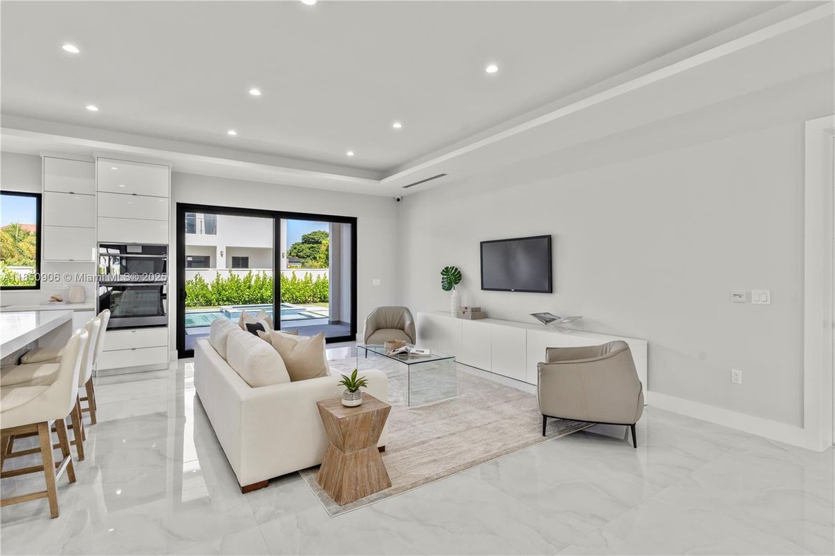 Interior, Living room, Marble, Recessed Lighting