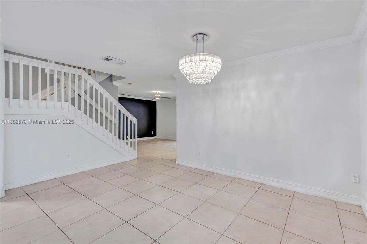Chandelier, Empty room, Interior