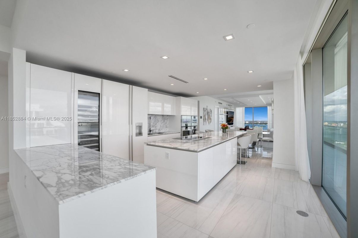 Interior, Kitchen, Recessed Lighting, Stainless Steel Appliances, Water