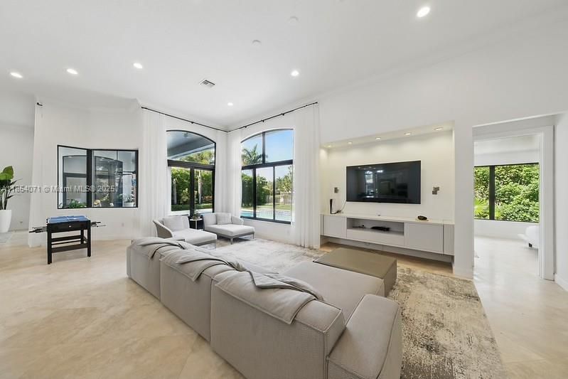 Interior, Living room, Recessed Lighting