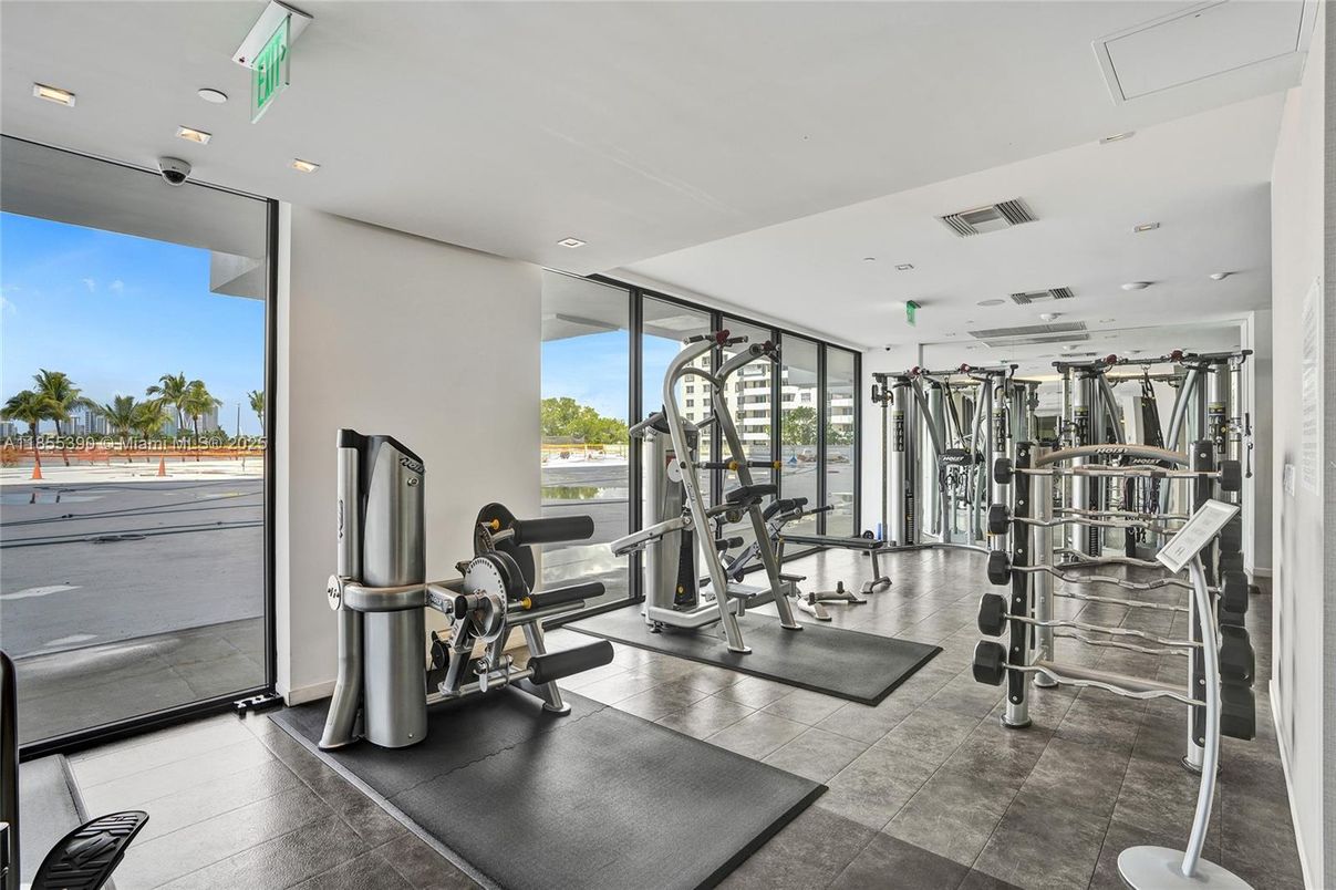 Fitness Equipment, Gym, Interior, Recessed Lighting