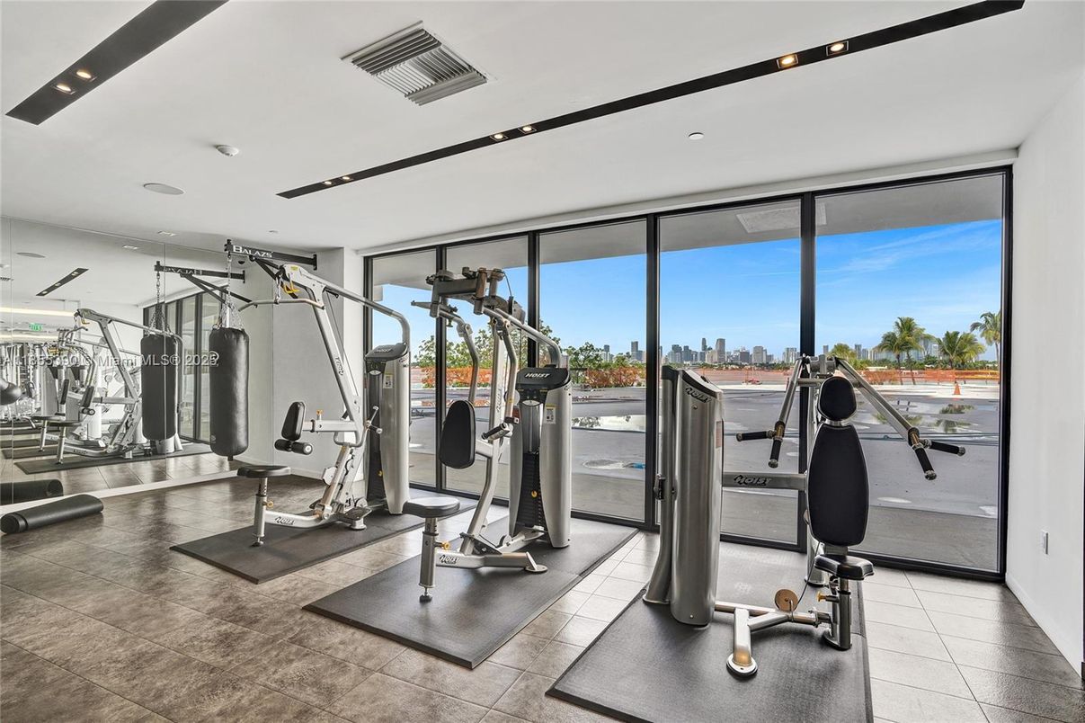 Fitness Equipment, Gym, Interior, Recessed Lighting