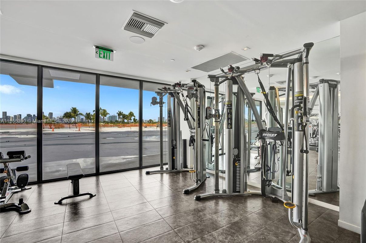 Fitness Equipment, Gym, Interior, Recessed Lighting, Water