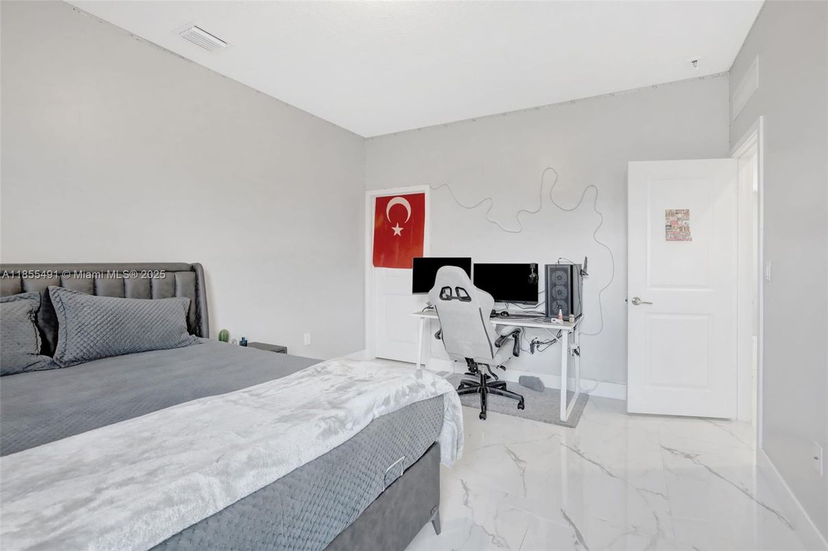 Bedroom, Home Office, Interior, Marble