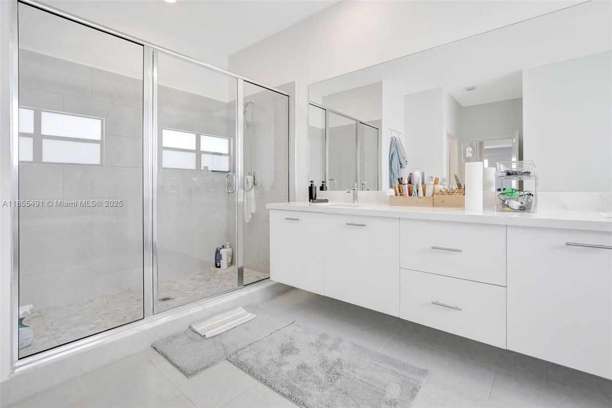 Bathroom, Dual Sink Vanities, Glass Shower, Interior