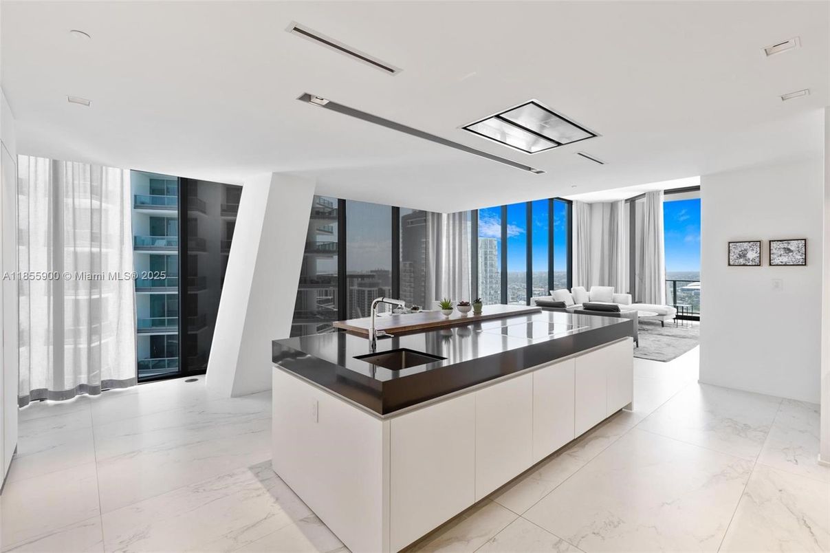 Interior, Kitchen, Living room, Marble, Recessed Lighting, Water