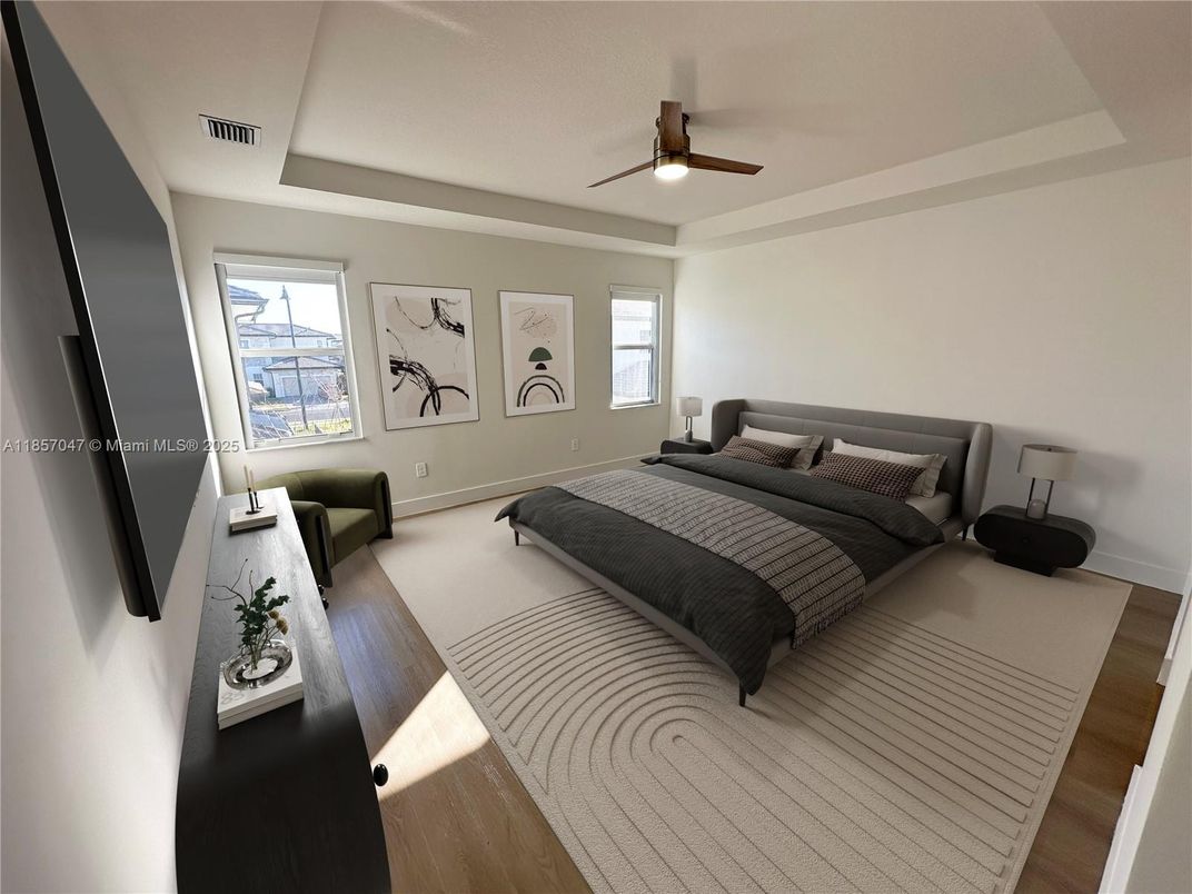 Bedroom, Interior, Wood Texture Flooring