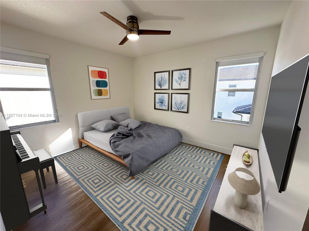 Bedroom, Interior, Wood Texture Flooring