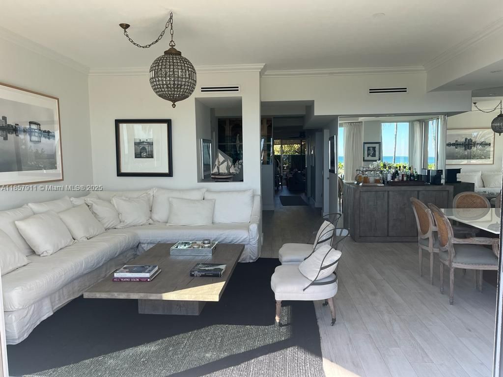 Dining room, Interior, Living room, Pendant Lights, Wood Texture Flooring