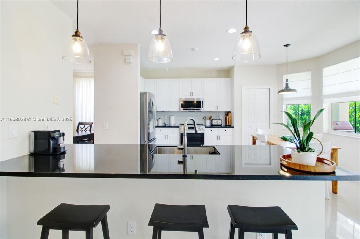 Interior, Kitchen, Pendant Lights, Recessed Lighting, Stainless Steel Appliances