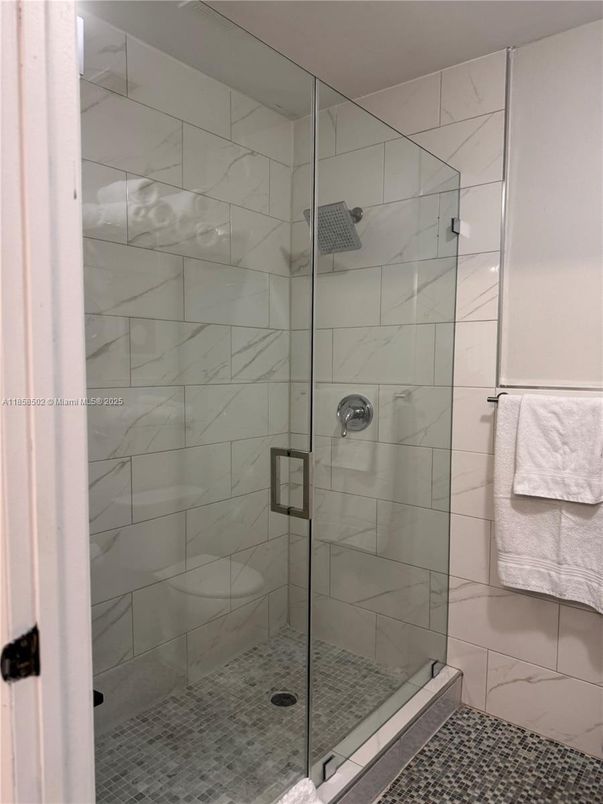 Bathroom, Glass Shower, Interior, Marble Walls