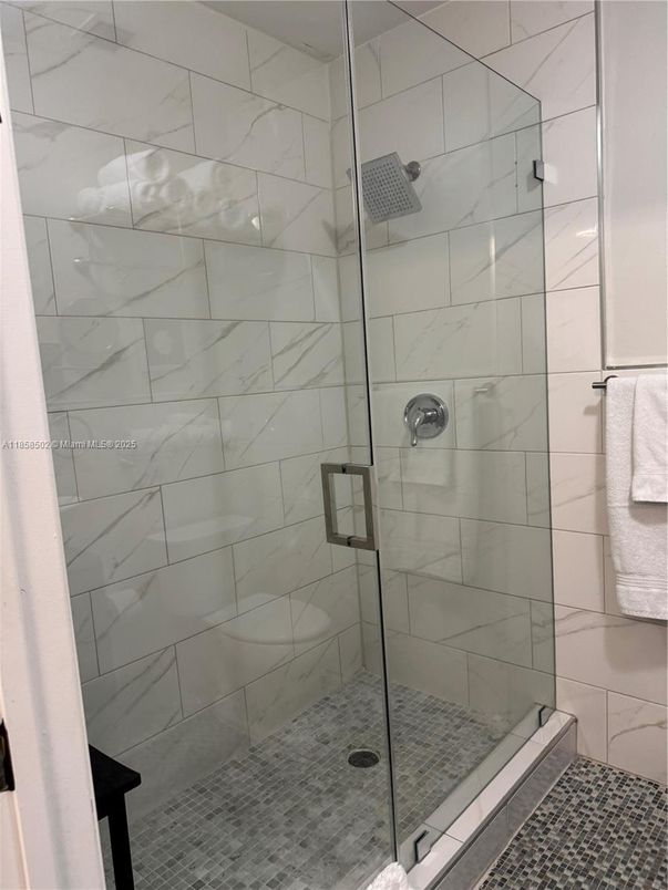 Bathroom, Glass Shower, Interior, Marble Walls