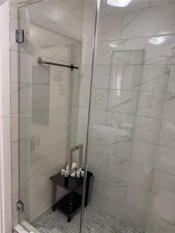 Bathroom, Glass Shower, Interior, Marble Walls