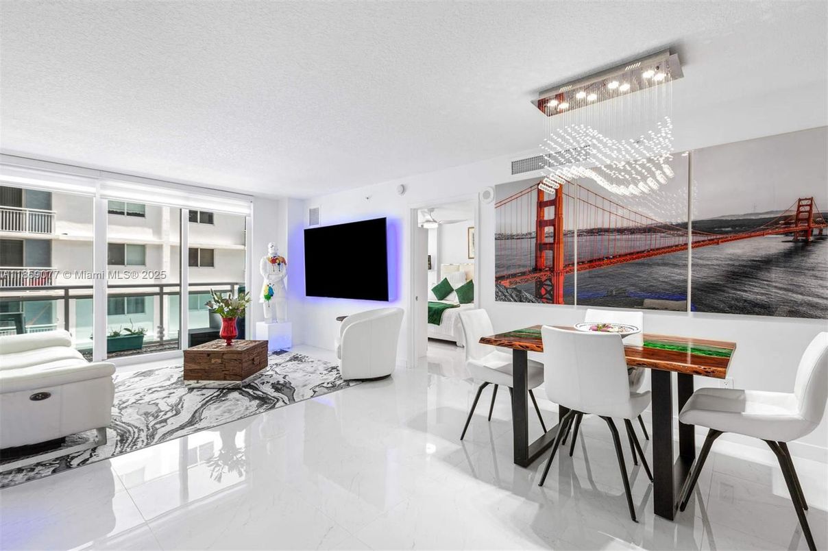 Chandelier, Dining room, Interior, Marble