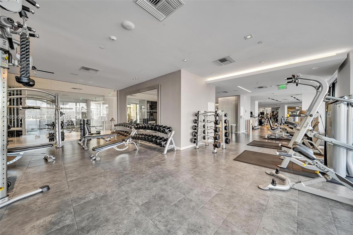 Fitness Equipment, Gym, Interior, Recessed Lighting