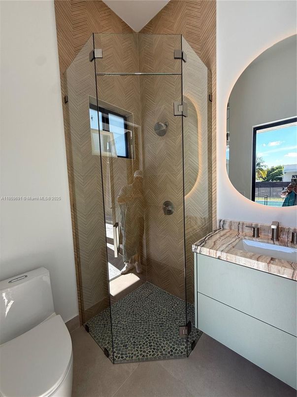 Bathroom, Glass Shower, Interior