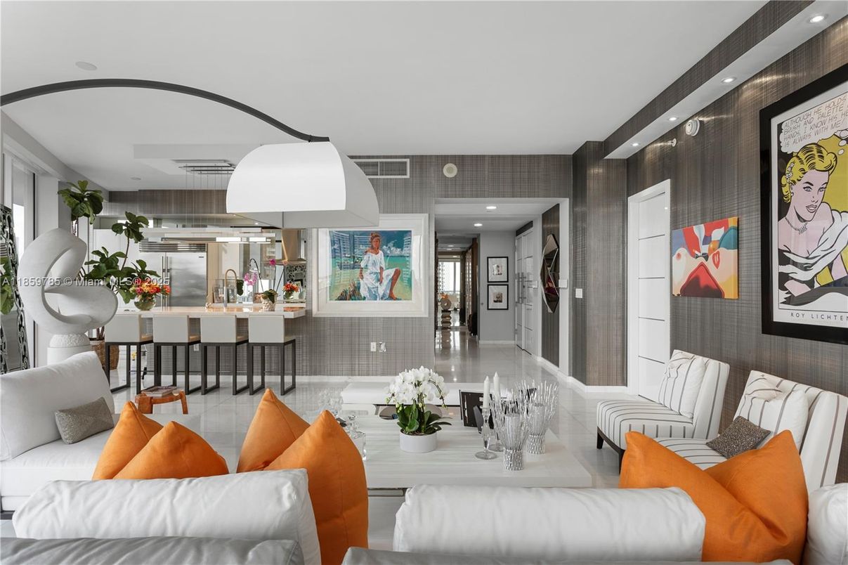 Interior, Living room, Recessed Lighting