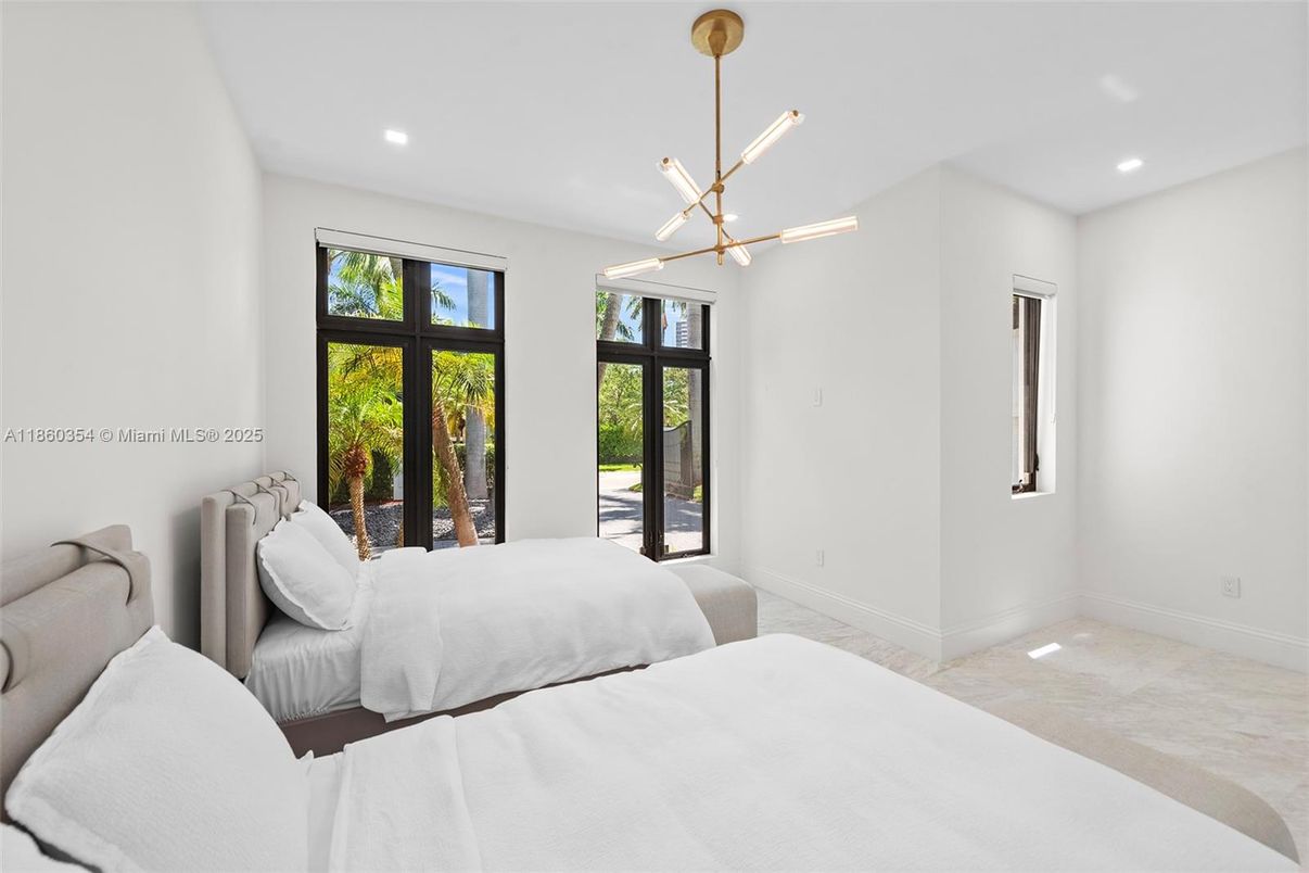 Bedroom, Interior, Pendant Lights, Recessed Lighting