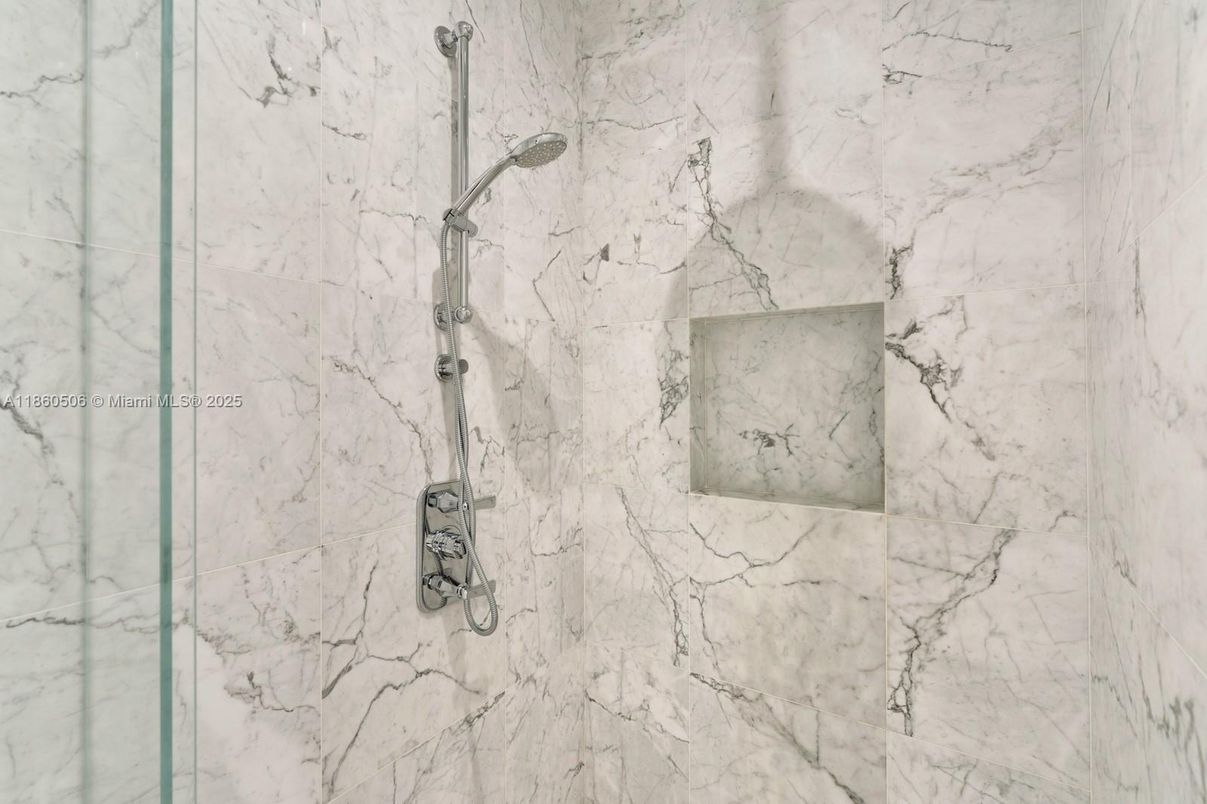 Bathroom, Glass Shower, Interior, Marble Walls