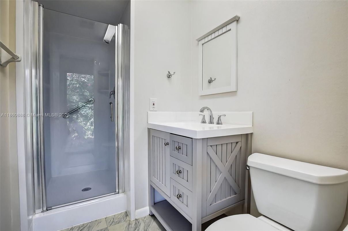 Bathroom, Glass Shower, Interior, Marble