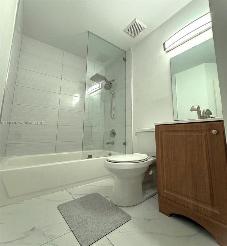 Bathroom, Glass Shower, Interior, Marble