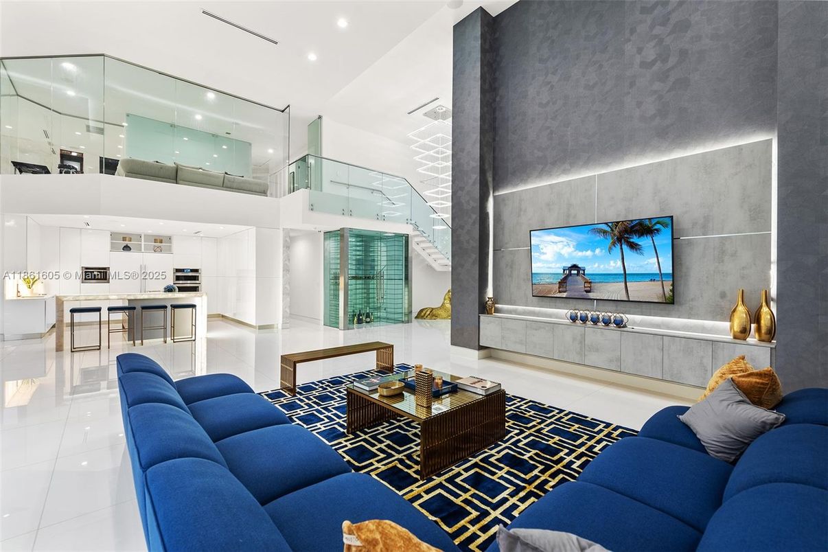 Interior, Living room, Recessed Lighting