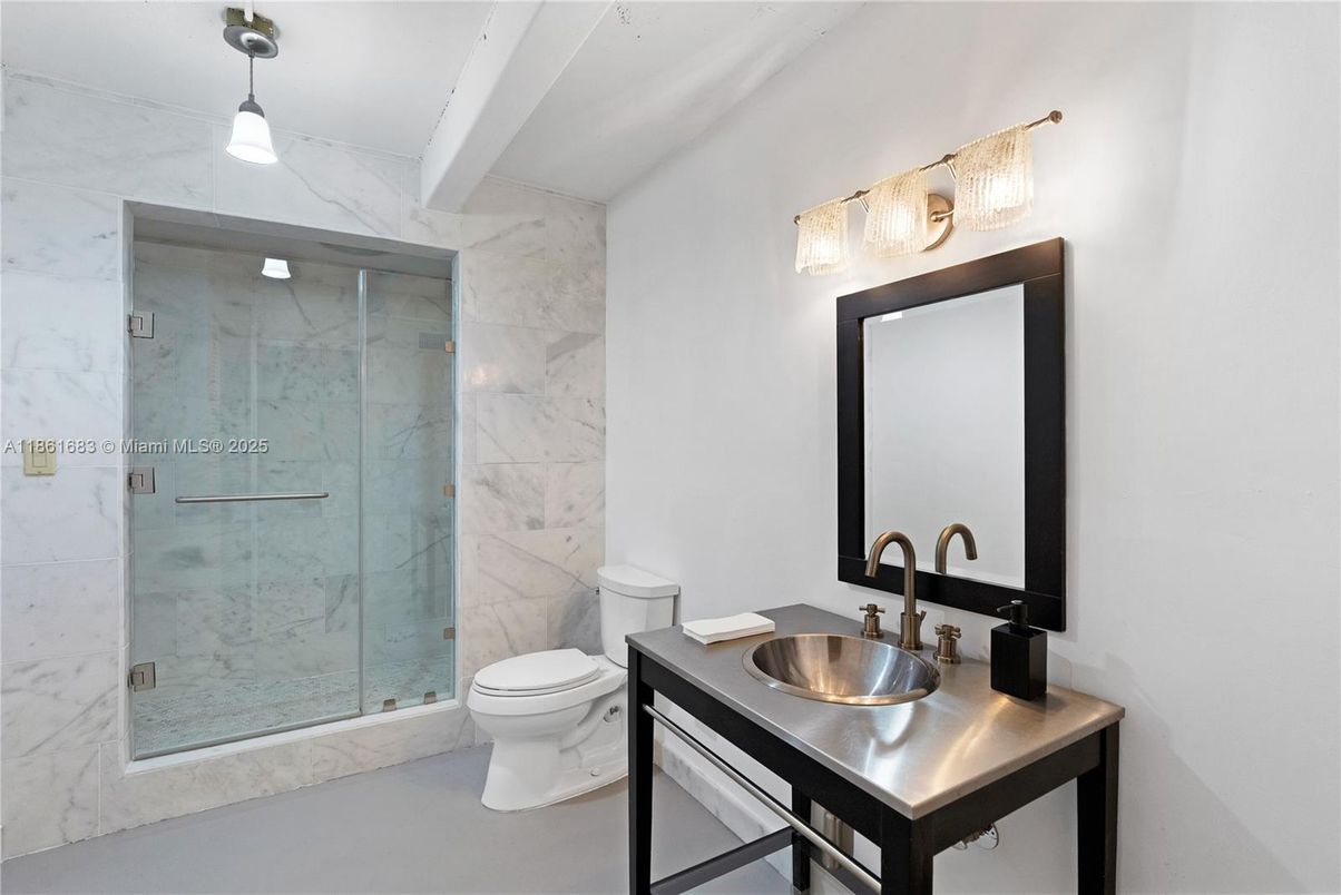 Bathroom, Glass Shower, Interior, Marble Walls