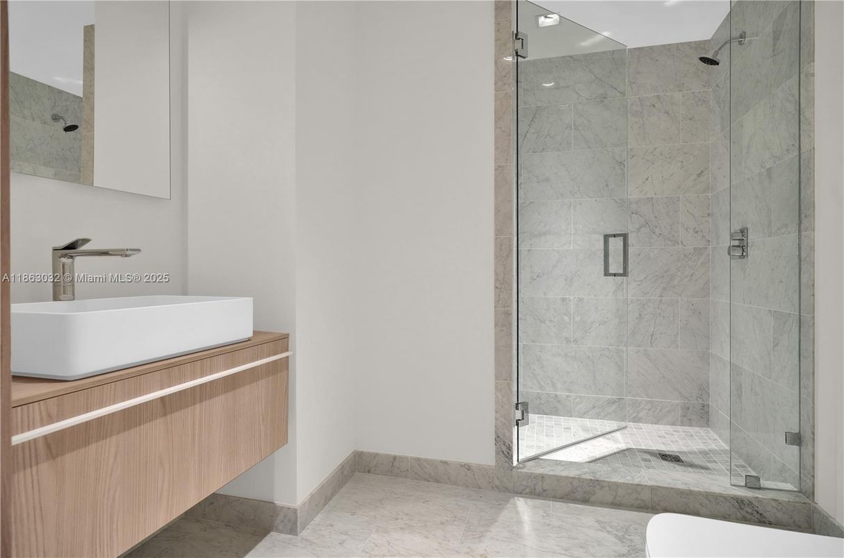 Bathroom, Glass Shower, Interior, Marble, Marble Walls