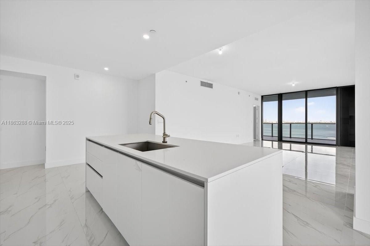 Interior, Kitchen, Marble, Recessed Lighting, Water