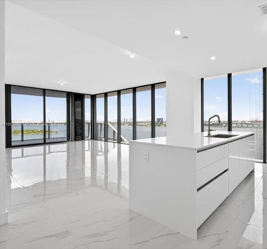 Interior, Kitchen, Marble, Recessed Lighting, Water
