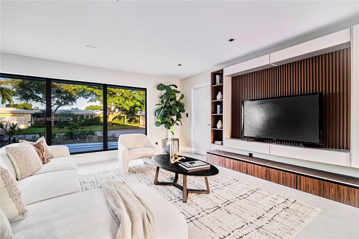 Interior, Living room, Recessed Lighting