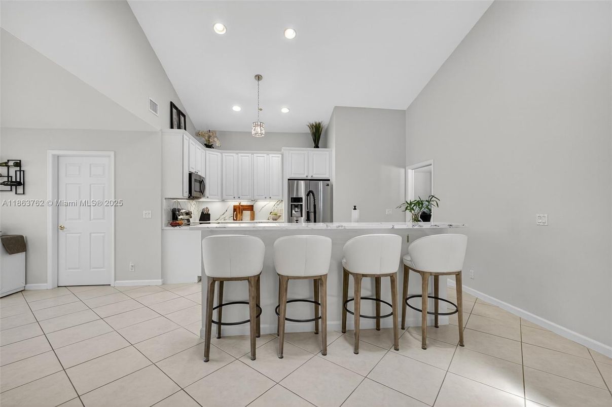 Interior, Kitchen, Pendant Lights, Recessed Lighting, Stainless Steel Appliances