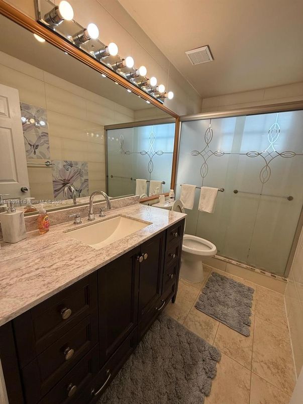 Bathroom, Dual Sink Vanities, Glass Shower, Interior