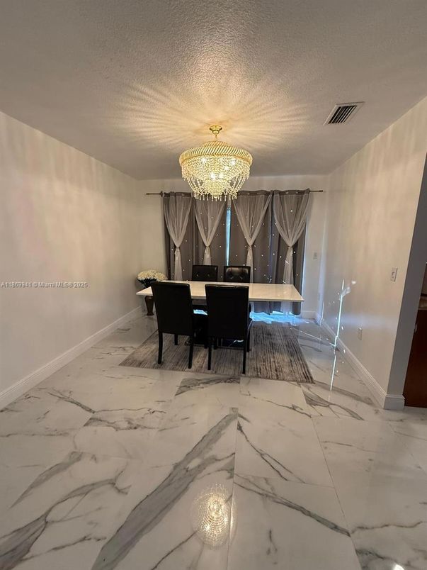 Chandelier, Dining room, Interior, Marble