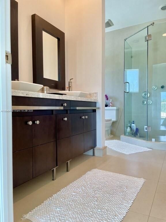 Bathroom, Dual Sink Vanities, Glass Shower, Interior