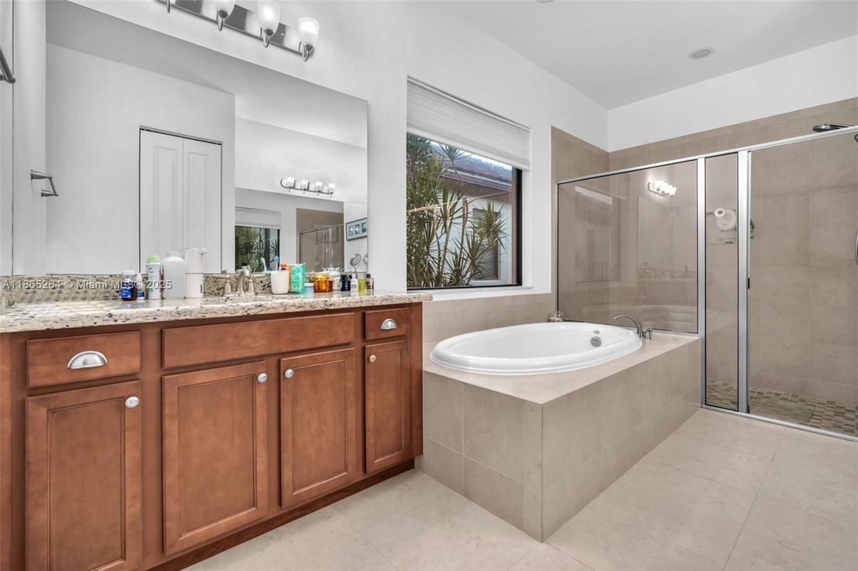 Bathroom, Dual Sink Vanities, Glass Shower, Interior