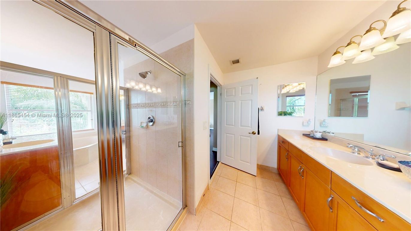 Bathroom, Dual Sink Vanities, Glass Shower, Interior