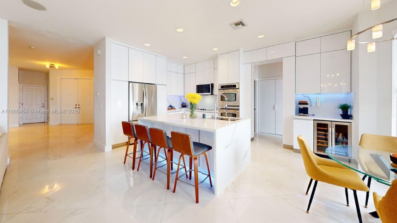 Interior, Kitchen, Marble, Recessed Lighting, Stainless Steel Appliances