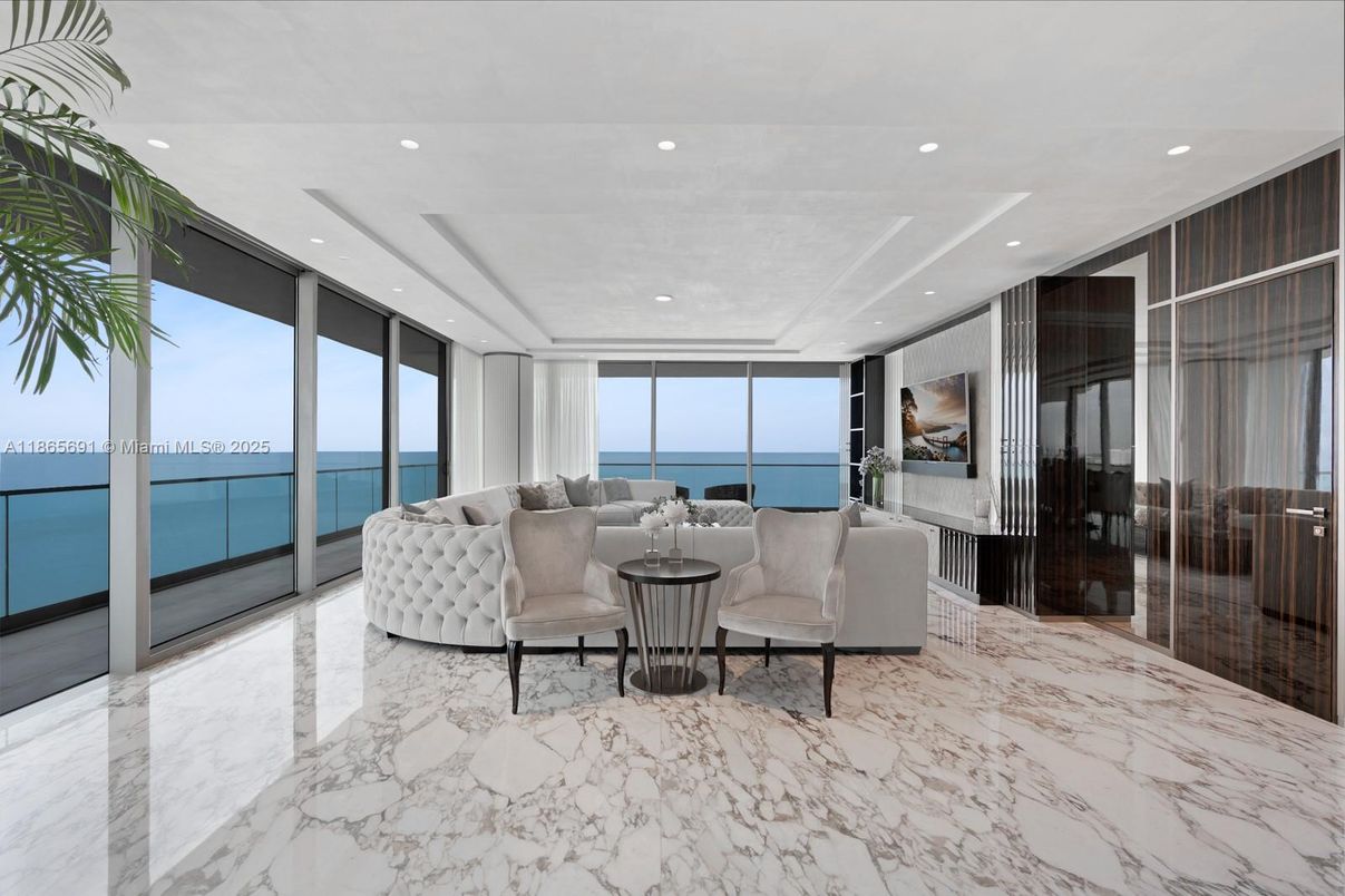 Interior, Living room, Marble, Recessed Lighting, Water