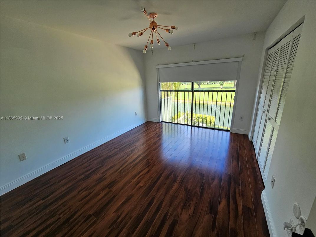 Empty room, Interior, Pendant Lights, Wood Texture Flooring
