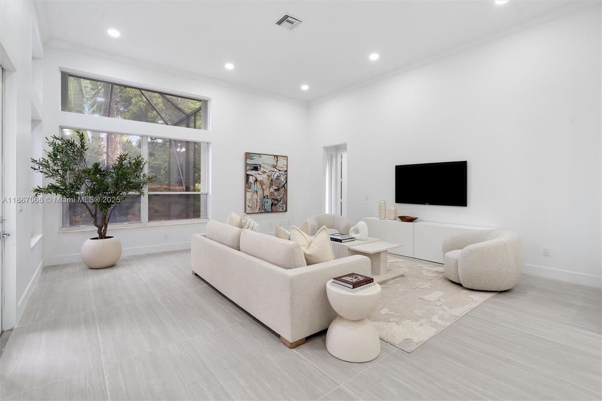 Interior, Living room, Recessed Lighting