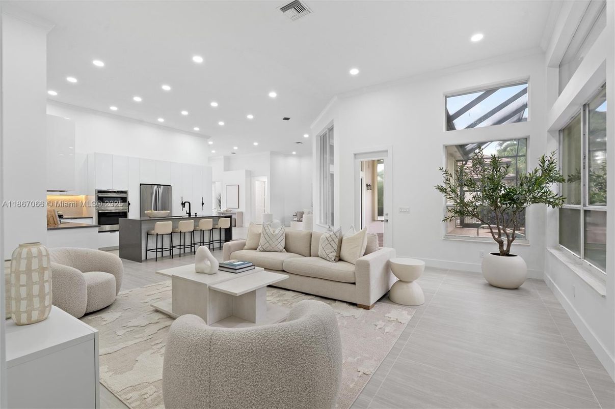 Interior, Kitchen, Living room, Recessed Lighting, Stainless Steel Appliances