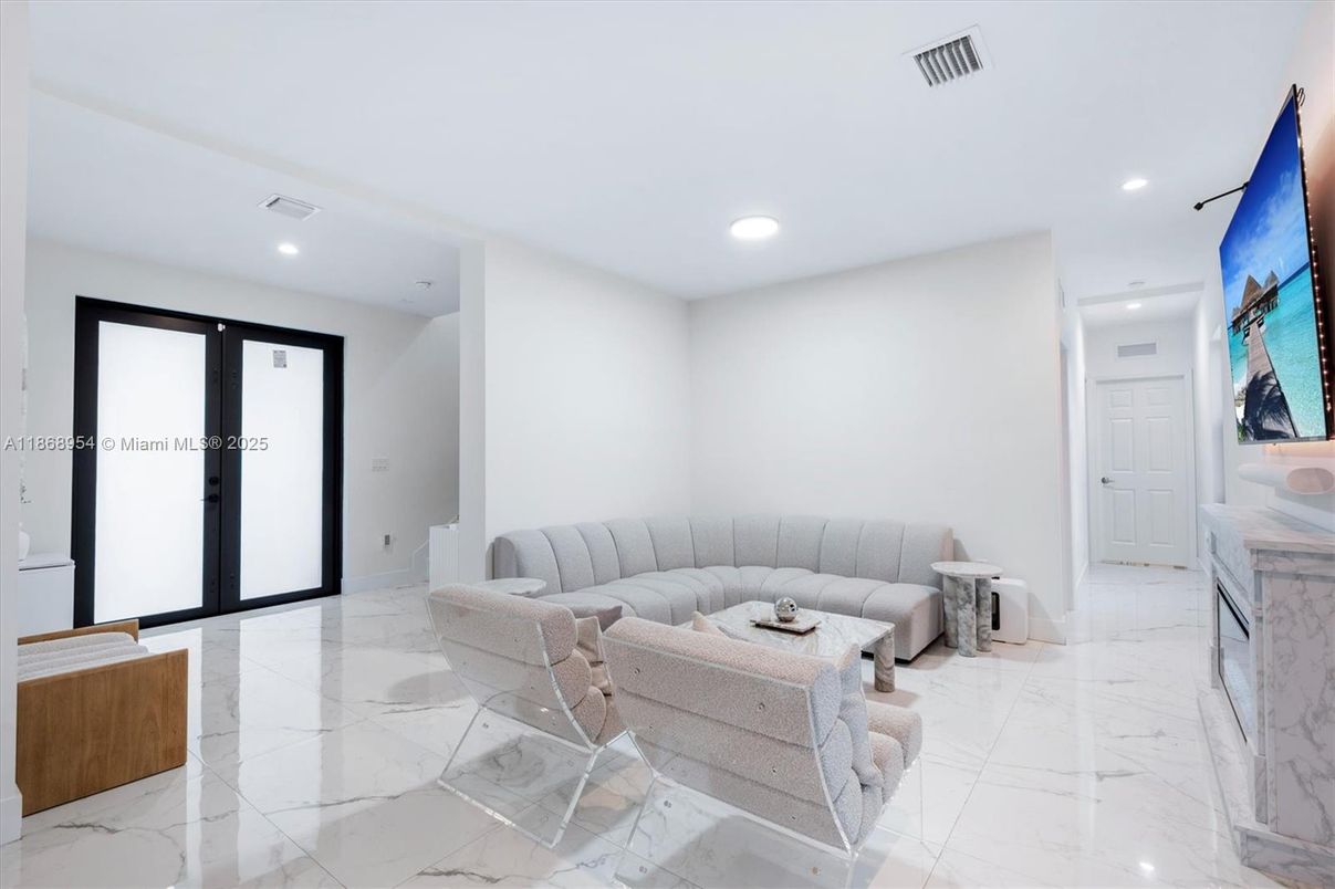 Interior, Living room, Marble, Recessed Lighting