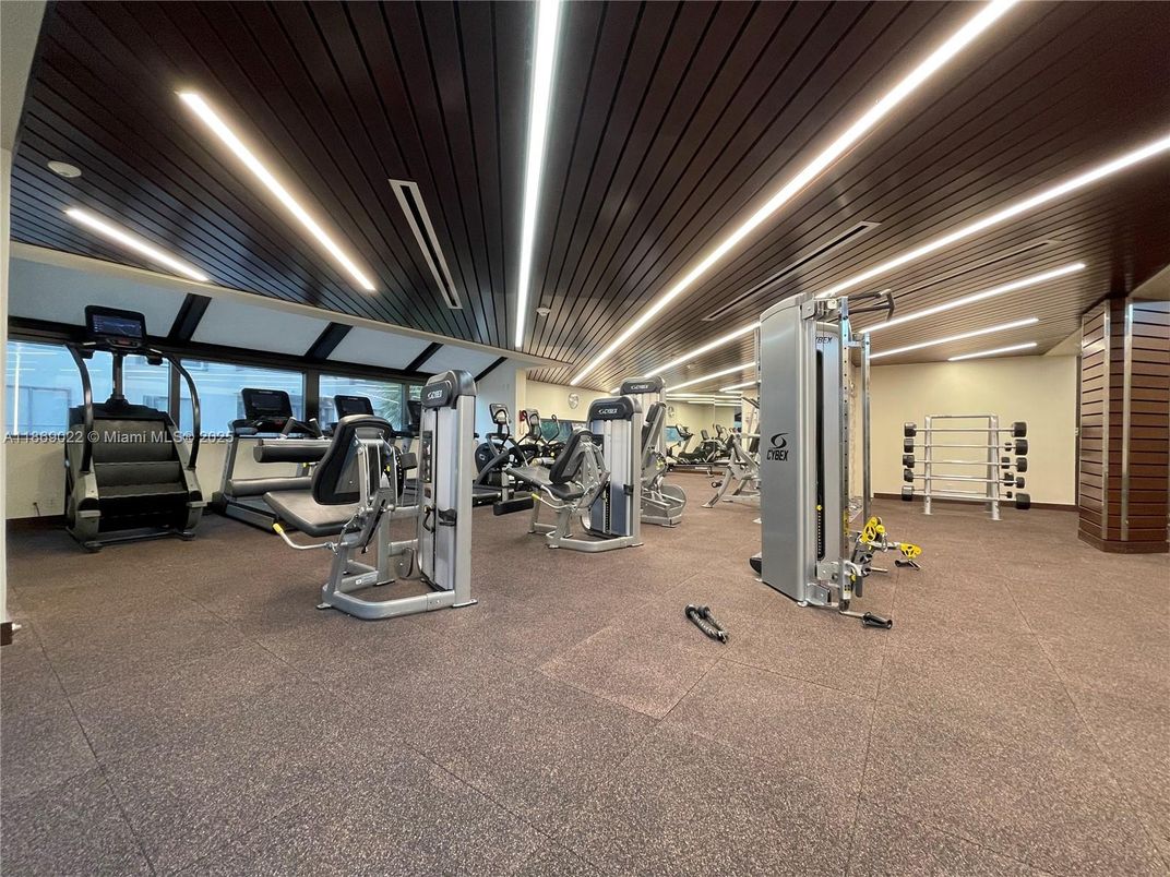 Fitness Equipment, Gym, Interior, Recessed Lighting